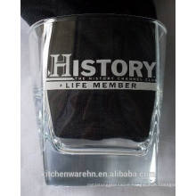 Haonai square base round top shot glass